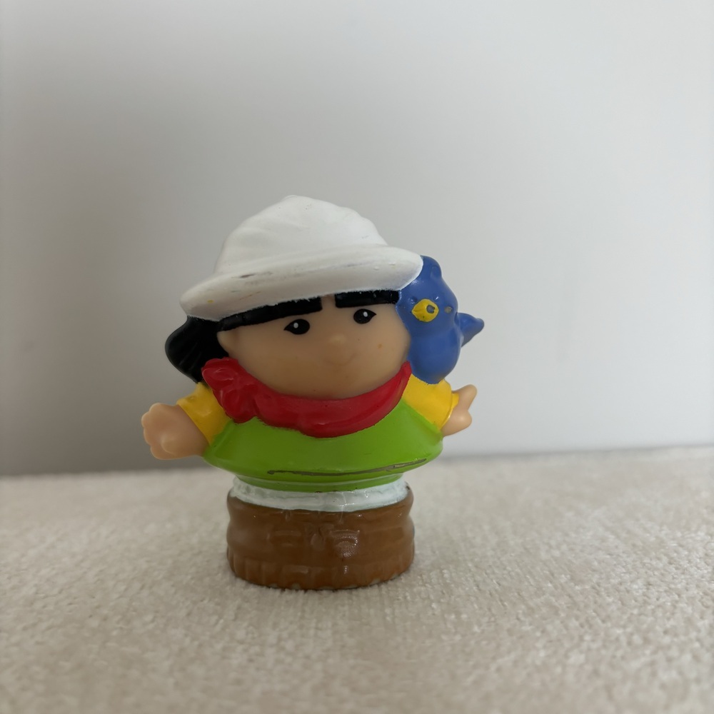 2007 little people girl with a bird